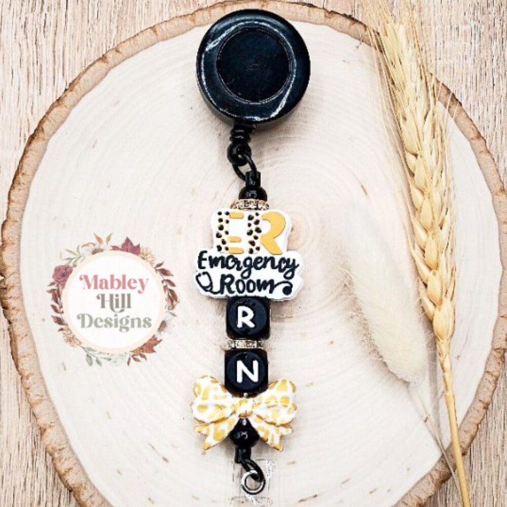 ER Nurse Badge Reel - ER RN ID Badge Holder - ER Nurse Appreciation Gift - NEW!!